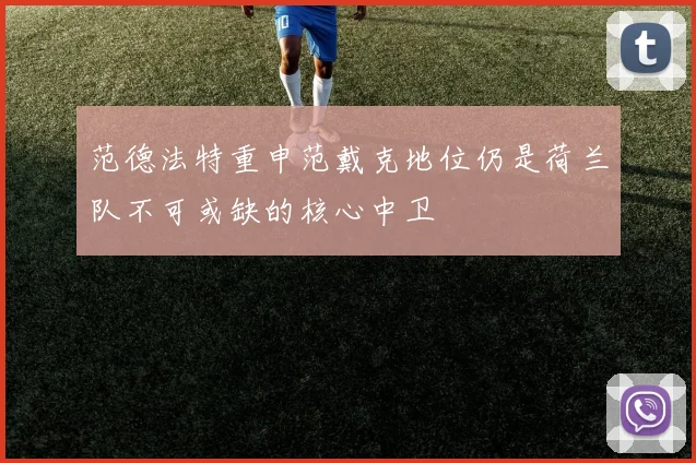 范德法特重申范戴克地位仍是荷兰队不可或缺的核心中卫